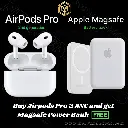 AIRPODS PRO 2 ANC + MAGSAFE + SILICONE AND LEATHER CASE 